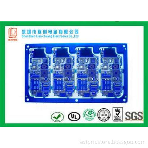 1 oz Copper Six layer HDI pcb bule mask immersion gold for